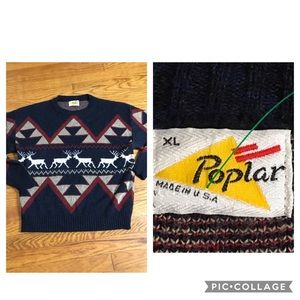 Poplar xl USA ugly sweater dear AA4